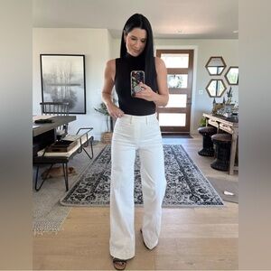 SPANX Seamed Front Wide Leg - Ecru